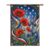 NGZ Patriotic Poppy Iris Garden Flag 28X40 Inch Linen for Honor