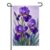 NGZ Purple Iris Flowers Garden Flag 12×18 Inch Linen for Spring