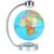 NHSUNRAY Magnetic Levitating Floating Globe World with LED Light Navy Blue