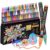 NICETY 72 Colors Acrylic Paint Pens Paint Markers, Extra Fine Tip Point Acrylic Paint Pens for Rock Painting, Canvas, Wood, Ceramic, Glass, Stone, Fabric, Crafts & Art Supplies