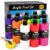 Nicpro 12 Colors Large Bulk Acrylic Paint Set (8.45 oz,250 ml) Rich Art Painting Supplies, Non Toxic for Multi Surface Rock Canvas Wood Ceramic Leather Fabric Craft, for Adult with Color Wheel