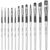 Nicpro 12PCS Artist Paint Brush Set, Craft Paint Brushes for Acrylic Painting, Oil, Watercolor, Gouache, Tempera, Face, Body, Fabric, Leather, Model, Art Supplies Paintbrushes for Artists Beginners