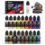 Nicpro 18 Colors Model Paint Set, 20ml Ready to Use Modeling Acrylic Paints, Brush & Airbrush Compatible, Miniature Paint Set for Beginners & Artists on Models, Figures, Crafts, Canvas, with 1 Thinner
