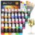 Nicpro 30 Colors Stained Glass Paint Set, 1oz / 30ml Waterproof Acrylic