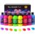 Nicpro 8 Colors Fluorescent Washable Paint Set for Kids (8.45 oz), Glow in the Black Light, Non Toxic Neon Tempera Paints for Art, Craft DIY, Poster & Finger Paint, School, Home, Classroom, Party