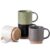 Nihow 16OZ Stackable Coffee Mug Set, Large Ceramic Coffee Mug Set of 4,Coffee Cup Set for Cappuccino/Latte/Cocoa,Dishwasher & Microwave Safe,Mixing Color