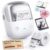 NIIMBOT B2 Pro Bluetooth Label Maker, 300DPI HD Thermal Sticker Printer, Portable Thermal Label Printer with 1 Roll, Supports Red & Black Printing, for Home Office Organization & Small Business, Grey