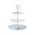 NIKAIDD Cupcake Stand 3-Tier Cake Stand with Metal Handles Ceramic Dessert Table Detachable Cupcake Display Stand Afternoon Tea Pastry Serving Tray Dessert Display Plate