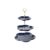 NIKAIDD Cupcake Stand 3 Tier Ceramic Cake Stand Metal Cupcake Holder Round Dessert Display Plate Dessert Stand for Kids Birthday Tea Party Wedding Dessert Display Plate (Blue B)