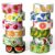 NIKOMIE 12 Rolls Fruit Themed Washi Tape Set, Colorful Floral Plants Decorative Tape Tropical Fruits Masking Tape for Journaling Supplies, Junk Journal, Scrapbooking, DIY Arts & Crafts,Gift Wrapping