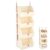 NIMBLOOM 4-Tier Hanging Closet Organizer, Closet Hanging Shelves with Polyester Fabric, Beige Collapsible Design for Clothes, Toys, and Accessories, 47.2 x 10.2 x 12.2 in