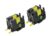 NineLeaf 2PK Black on Yellow Heat Shrink Tubes for Brother Ptouch HSe641HSe631 for P-Touch PT1180 PTD400 PTD600 Label Maker