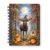 Ninety3POD Happy Halloween Moose Trick or Treat Spiral Bound Journal Deer Wild Animals Lover 5x7in Spiral Notebook 22011
