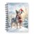 Ninety3POD Hello Winter Australian Cattle Dog Welcome Frosty Morning with Cardinal Bird Spiral Bound Journal Heeler Lover Gifts 5x7in Spiral Notebook 22010
