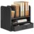NiOffice Desk File Organizer for Home, Office, School, Wooden Frame Desktop Storage Solution for Office Supplies, Documents, Papers, Folders and Stationery, Space-Saving and Stylish Document Sorter
