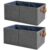 NIPZYEOS Pack of 2 Large Fabric Storage Bins, Foldable Closet Organizer Boxes with Handles, Sturdy Shelf Baskets for Clothes, Sheets, Toys, Books, Bedroom, Nursery and Dorm