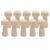 Nishiyuenyi 10Pcs Blank Plain Wooden Peg Dolls Mushroom Shape Ornament for Kids Toy DIY, 85mm