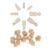 Nishiyuenyi 12pcs Wooden Doll + 10pcs Wooden Acrons Block for Accessories