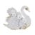 Nishiyuenyi Swan Applique Embroidered Sewing Cloth Sticker Accessory with Fancy 3D Embroidery and Sequins Suitable for bordering, White Swan, 24x21cm