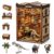 Nisuez Book Nook Kits for Adults, 3D DIY Miniature Wooden Puzzle with LED Light, Adult Crafts Kits, House Bookshelf Decor, 316 Pieces Model Building Gift for Adults & Teens (Dinosaur Fossil Museum)
