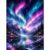 niurenmaoyi Aurora Scenery Stamped Cross Stitch Kits for Beginner,12X16In