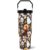 nmbnswo 30 oz Halloween Tumbler with Lid and Straw, Ghost Flower Tumbler Insulated Coffee Travel Mugs Cup Water Bottle Cute Halloween Gifts for Women Girls