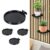 No-Drill Floating Shelf for 3D Printed Acoustic Panels 4PCS Round Plant Tablet Rack – Perfect for Living Room Bedroom and Office Décor (φ11.5cm)