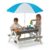 Noeko 3-in-1 Kids Picnic Table with Umbrella, Sand and Water Activity Table