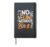 No fun without bass sheet music notes Hardcover Journal, Black