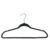Non-Slip Velvet Adult Clothes Hangers, Black, 5-Pack