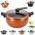 Non-stick Enamel Micro Pressure Pot 8.45Qt Versatile Stock Pot with Lid, Twisting Handle pot, 8L Micro Pressure Cooker, Multifunctional Large Capacity Non-Stick pressure Cooker for Homes Hotels，Orange