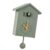 NonMiFyR Clock Cuckoo Tell Time Bedside Clock Kids Gifts Home Bedroom Kitchen, Green, 15x9x25cm