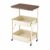 NonMiFyR Foldable Storage Cart Rolling Utility Trolley Organizer with Built in Tabletop and Wire Basket Shelves Mobile 3 Tier Structure Folding Frame Suitable for Laundry Room condo, Cream White