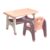 NonMiFyR Kids Drawing Table and Chair Set Children Desk and Chair Set Lightweight Portable Furniture Set with Storage for Gift, Pink and Purple