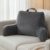 NOONTIDE Reading Pillow for Sitting up in Bed and Couch,Large Back Pillow for Adult & Teens with Soft Adjustable Neck Roll Backrest Pillow,Washable Cover,Watching TV/Gaming/Relaxing(Darkgrey)