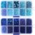 Norme 2 Sets Glass Seed Beads and Loose Sequins Kit Loose Beads for Jewelry Making DIY Crafts Felt Kits Embroidery Bracelets and Necklaces 20 Colors(Blue)