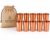 Northcrest Store Hammered Pure Copper Water Drinking Glasses Set of 10, Large 14 Oz Handmade Copper Tumblers, Traditional Ayurvedic Drinking Cups, Durable Metal Drinkware Gift Set