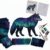 Northern Lights Wildlife DIY Patchwork Kit, Creative Fabric Craft Sewing Kit for Adults, Handmade Home Decor Project, Relaxing DIY Art Activity, Unique Gift for Craft Lovers，Humpback Whale (Wolf)