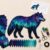 Northern Lights Wildlife DIY Patchwork Sewing Kit, Layered Fabric Animal Hand‑Made Wall Hanging Ornament, Beginner‑Friendly Cozy Holiday Home Accent, Festive Gift for Adult Sewing Enthusiasts