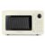 Nostalgia Retro Microwave Oven – 1.1 Cu Ft, 1000-Watt Countertop Size with Glass Turntable, Child Safety Lock, 8 Auto-Cook Programs, Digital Clock – Ivory