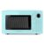 Nostalgia Retro Microwave Oven – 1.1 Cu Ft, 1000-Watt Countertop Size with Glass Turntable, Child Safety Lock, 8 Auto-Cook Programs, Digital Clock – Aqua