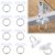 Novabright 10 Pack Magnetic Hooks, 5 lb Strong Ceiling Hooks White