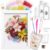 Novabright DIY Dried Flower Crushed Glass Art Kit for Adults Beginners, Sea Glass Mosaic Resin Craft Set for Home Decor, Wedding Gifts Handmade Boho Home Bedroom Office Bookshelf Table Decoration