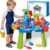 Novaluki Sand and Water Table for Toddlers 3-5, Kids Outdoor Activity Water Tables with Beach Fun Sand Toy, Summer Outside Toys Water Playset for Toddler Boys Girls Ages 2 3 4 5 6 7 8