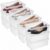 novelinks 12 Pack 6 Quart Clear Plastic Shoe Storage Bins with Lids(Clear)