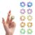 NPPN Spiky Sensory Rings, 10 Pcs (5 Small, 5 Large), Gradient