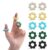 NPPN Spiky Sensory Rings, 10 Pcs (5 Small, 5 Large), Solid