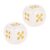 NQEUEPN 2pcs Natural Gemstone Dice, Crystal D6 Mahjong Dice with Gold Pip