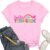 NQIQO Third Grade Teacher Shirt Hello First Day of 3rd Grades Top Pink XL