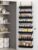 NQW 8-Tier Narrow Over Door Pantry Organizer, Metal Hanging Spice Rack Shelves for Easy Install Kitchen, Black